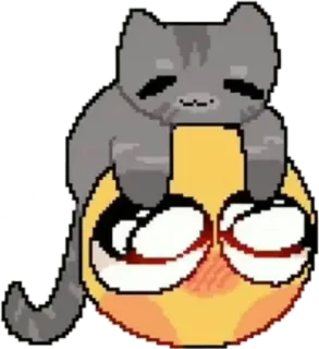 🐱 8729e75a cat, emoji, cute, funny, sticker telegram sticker