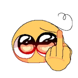 🖕 bb81a6f5 emoji, middle finger, offensive, gesture, cartoon, expression telegram sticker