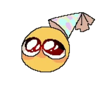🎉 c6510130 emoji, face, party hat, birthday, cute, digital art, expression telegram sticker