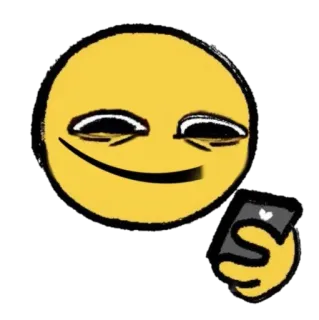 🥴 f6c3f45a emoji, meme, smirk, yellow, funny, internet, expression telegram sticker