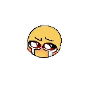 😢 f99b11c2 emoji, sad, crying, pixel art telegram sticker