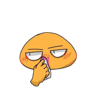 😒 fe424d11 emoji, sick, cold, tissue, cartoon telegram sticker