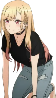 🙇‍♀ 196150bb Marin Kitagawa My Dress-Up Darling 动漫, 女孩, 金发, Cosplay, 可爱 telegram sticker