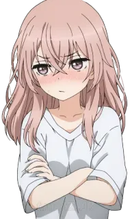 🙈 2cad5b84 动漫, 女孩, 嘟嘴, 可爱, 贴纸 telegram sticker