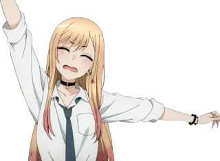 🥱 cc598573 Marin Kitagawa My Dress-Up Darling 动漫, 角色, 可爱, 女孩, 卡哇伊 telegram sticker