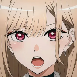 🎭 3a3525ce Marin Kitagawa My Dress-Up Darling Anime, Garota, Loira, Bonita, Marin Kitagawa, My Dress-Up Darling telegram sticker