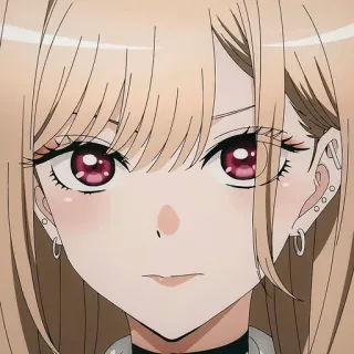 🎭 6f2379eb Marin Kitagawa My Dress-Up Darling Anime, Garota, Cabelo loiro, Cosplay, Linda, Retrato telegram sticker