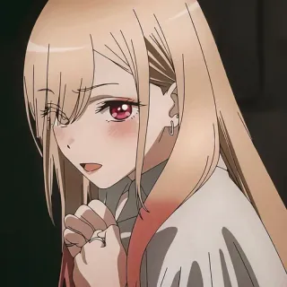 🎭 af5743ad Marin Kitagawa My Dress-Up Darling Anime, Rubor, Garota, Loira, Fofa telegram sticker