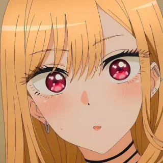 💈 085f7fd0 Marin Kitagawa My Dress-Up Darling 动漫, 女孩, 可爱, 喜多川海梦, 更衣人偶坠入爱河, 金发, 耳环 telegram sticker