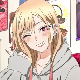 💈 7c85d970 Marin Kitagawa My Dress-Up Darling 动漫, 女孩, 角色扮演, 可爱 telegram sticker