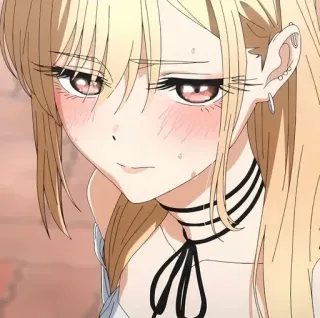 💈 8f662626 Marin Kitagawa My Dress-Up Darling 动漫, 女孩, 可爱, 脸红, 喜多川海梦 telegram sticker