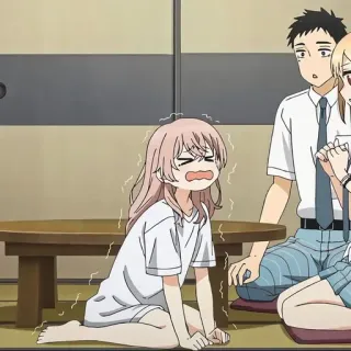 💈 9cd07a76 动漫, 震惊, 尴尬, 卡通, 坐着, 紧张 telegram sticker