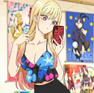 💈 9d360677 Marin Kitagawa My Dress-Up Darling 动漫, 自拍, 喜多川海梦, 更衣人偶坠入爱河 telegram sticker