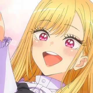 💈 9d64c4ba Marin Kitagawa My Dress-Up Darling 动漫, 女孩, 可爱, 微笑, 金发, 喜多川海梦, 更衣人偶坠入爱河 telegram sticker