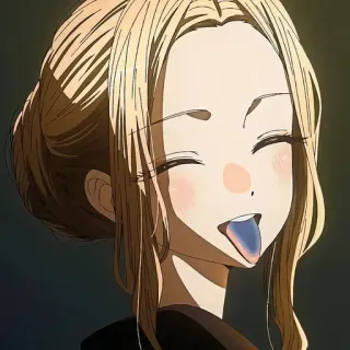 💈 ad3cd629 动漫女孩, 吐舌头, 微笑, 开心, 卡通, 插画 telegram sticker