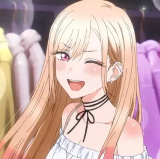 💈 b8951236 Marin Kitagawa My Dress-Up Darling 动漫, 女孩, 可爱, Cosplay, 眨眼 telegram sticker