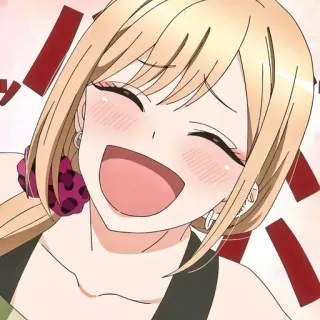 💈 f8f42d9d 动漫, 女孩, 可爱, 微笑, 金发, 快乐 telegram sticker