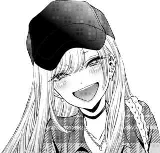 😁 ae3516e4 anime, garota, chapéu, sorriso, feliz whatsapp sticker