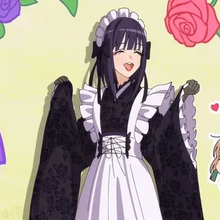 😊 28aaf19b 动漫, 女仆, 连衣裙, 女人, 卡通 telegram sticker