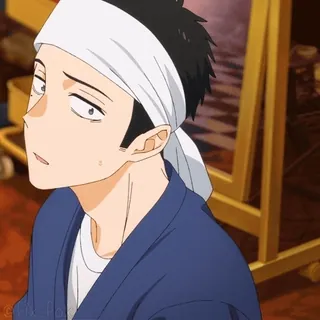 🍑 8e389447 动漫, 男性, 角色, 头带, 漫画 telegram sticker