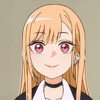 😃 ae95bc6a Marin Kitagawa My Dress-Up Darling 动漫, 女孩, 微笑, 角色, 更衣人偶坠入爱河, 喜多川海梦 telegram sticker