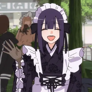 👋 ca48f16c Marin Kitagawa My Dress-Up Darling 动漫, 女孩, 女仆, 喜多川海梦, 更衣人偶坠入爱河, 角色, Cosplay telegram sticker