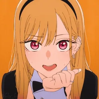 😅 e0ca9172 Marin Kitagawa My Dress-Up Darling 动漫, 女孩, 可爱, 微笑, 角色, 肖像, 喜多川海梦 telegram sticker