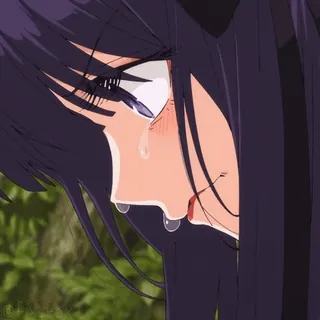 😭 ecd891e3 动漫女孩, 哭泣, 悲伤, 眼泪, 情绪化, 漫画, 动画, 卡通 telegram sticker