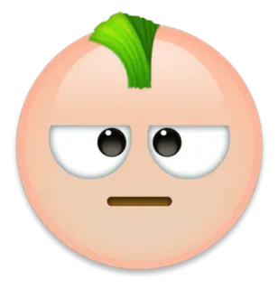 😑 51e61d40 oignon, légume, emoji, lunatique, dessin animé, nourriture whatsapp sticker