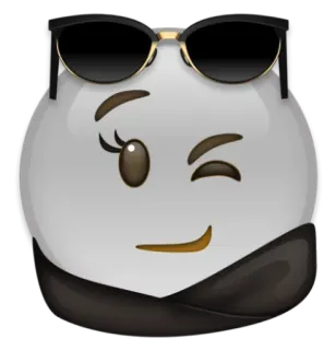 😎 cc496378 Emoji, Clin d'œil, Lunettes de soleil, Femme, Glamour, Style whatsapp sticker