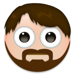 🙎 d6695496 Emoji, Visage, Homme, Barbe, Dessin animé, Avatar whatsapp sticker