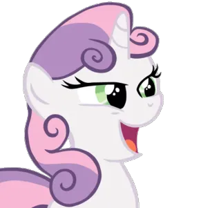 😈 273c9210 Sweetie Belle My Little Pony 卡通, 小马, 马, 动画, 可爱 telegram sticker