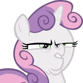 😷 3657063d Sweetie Belle My Little Pony 小马, 卡通, 甜心铃铛, 马, 独角兽, 动漫 telegram sticker