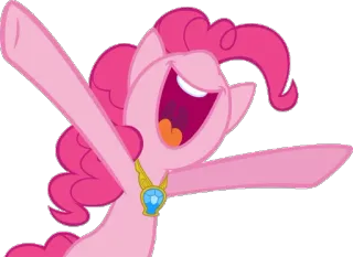 👏 50750ddd Pinkie Pie My Little Pony 卡通, 小马, 友谊, 粉色, 马, 快乐, 可爱 telegram sticker