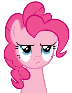 😒 6a1429de Pinkie Pie My Little Pony 卡通, 粉红小马, 我的小马驹, 小马, 马, 可爱, 动画 telegram sticker
