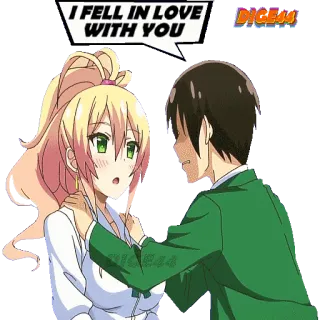 ❤️ 411a4d67 I FELL IN LOVE WITH YOU 애니메이션, 사랑, 로맨스, 커플, 귀여운, 관계, 만화 telegram sticker