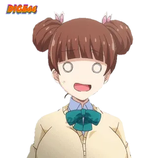 😵‍💫 7d10e2ec 애니메이션, 만화, 여자, 웃긴, 표정, 놀란, 당황 telegram sticker