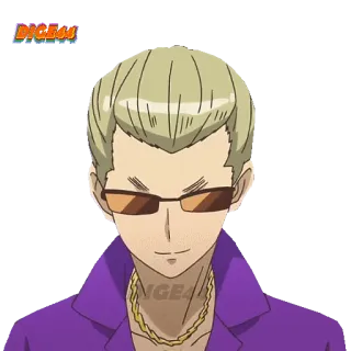 😏 bff2fd99 애니메이션, 캐릭터, 사람, 선글라스, 남자 telegram sticker