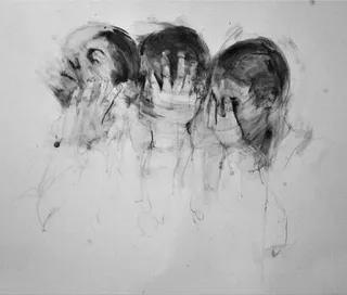 🌟 63fdacb4 미술, 드로잉, 감정, 사람들, 스케치, 표현 telegram sticker