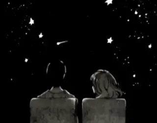 🌟 7c289bb1 별, 밤, 커플, 로맨스, 사랑, 하늘, 유성, 소원 telegram sticker