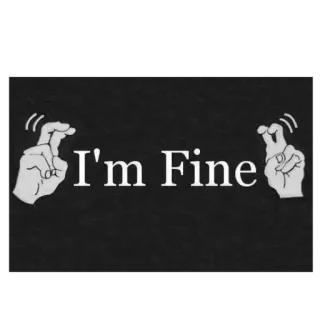 ☕️ 91808fd6 I'm Fine 수화, 괜찮아, 표정, 불안, 소통 telegram sticker