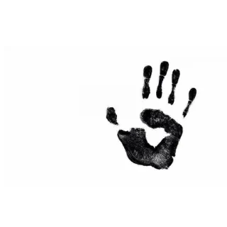 🖤 b9827bfa 손자국, 검정색, 프린트, 지문, 손 telegram sticker