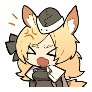 😡 12691c1a Anime, Cáo, Tức giận, Cảm xúc, Dễ thương, Hoạt hình telegram sticker