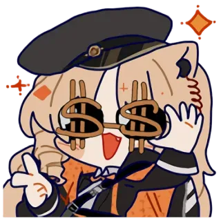 😎 32b5fa87 Hoạt hình, Ký hiệu đô la, Kính, Nhân vật, Dễ thương, Tiền telegram sticker