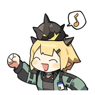 😄 d89882b1 sticker, hoạt hình, nhân vật, cười, vui vẻ, âm nhạc, nốt nhạc, dễ thương telegram sticker