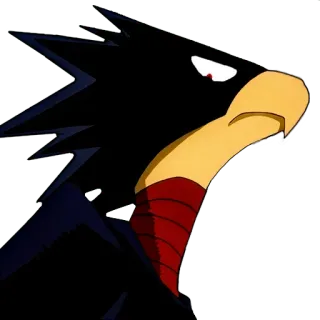 🤨 061e4571 Fumikage Tokoyami My Hero Academia Anime, Manga, Uccello, Eroe, Studente telegram sticker