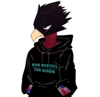 🤨 9e5ead1d Fumikage Tokoyami My Hero Academia BIRD SCHOOL FOR BIRDS Anime, Manga, Uccello, Scuola, Felpa con cappuccio telegram sticker