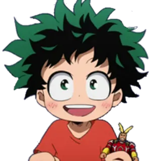 😃 79d4e9fa Izuku Midoriya My Hero Academia anime, manga, my hero academia, izuku midoriya, deku, cartoon telegram sticker