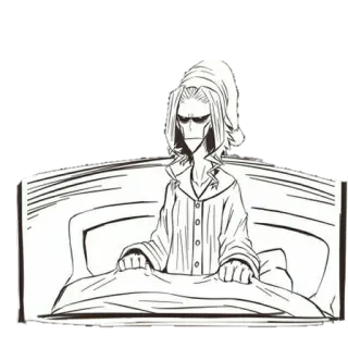 😪 b8bd3050 All Might My Hero Academia anime, manga, All Might, My Hero Academia, sleep, bed, pajamas telegram sticker