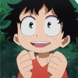 🎭 561d3e37 Izuku Midoriya My Hero Academia anime, desenho animado, menino, herói whatsapp sticker